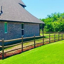 Deer-Creek-OK-Ranch-Rail-Fence-with-Black-Vinyl-Coated-Chain-Link-Gates 1