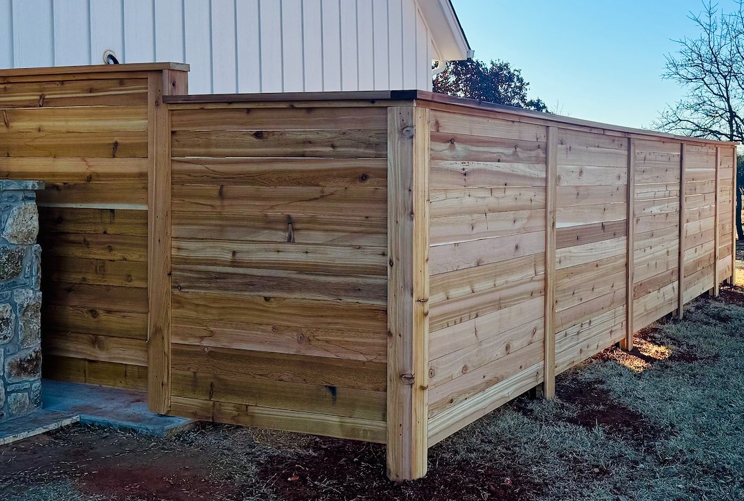 Top Quality Cedar Horizontal Fence in Blanchard